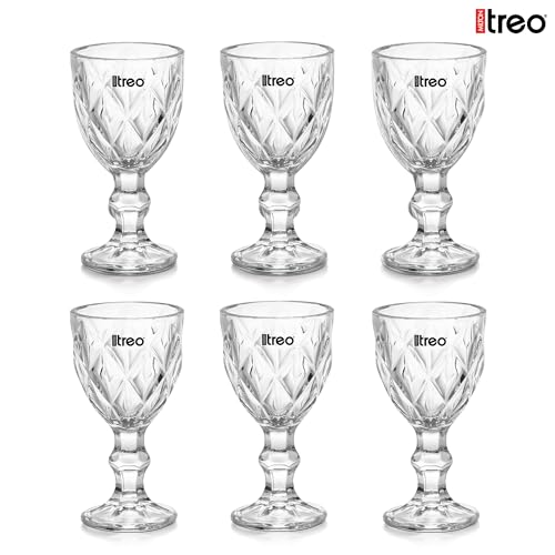 Image of Treo by Milton Regalia Shot Glasses I Set of 6 (65 ml) | Elegant Fluted mini Glasses with Geometric Design for Shots, mocktails, tasters & Parties