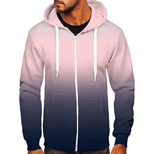 Ymosrh Men's Sweatshirts Casual Zip Up Hoodies Pullover Long Sleeve Hooded Sweatshirts Fashion Hoodies &, XL-6XL