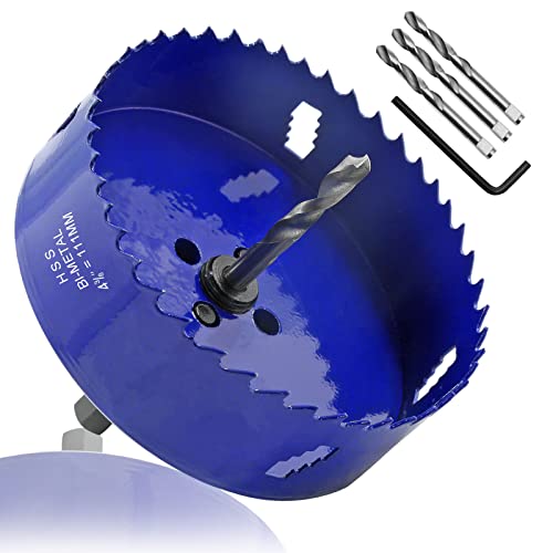 Image of 4-3 /8 Inch Hole Saw with Arbor, 1.2 Inch Cutting Depth