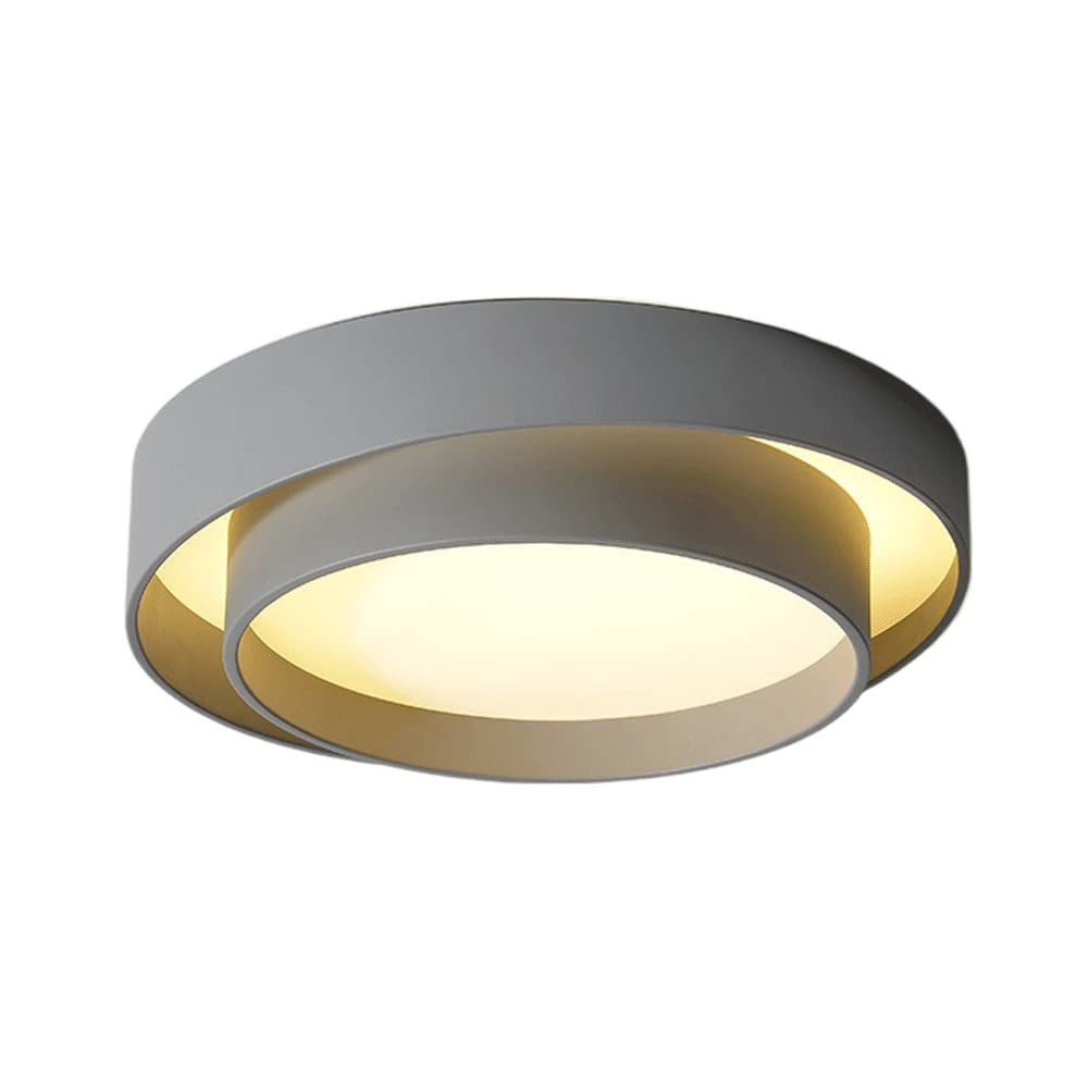 JISHUBO Creative Double-layer Wrought Iron Ceiling Lamp, Embedded Installation Ceiling Light, LED Light Source Energy-saving Ceiling Lamp, Three-tone Ceiling Lamp, Close To Ceiling Light Fixtures