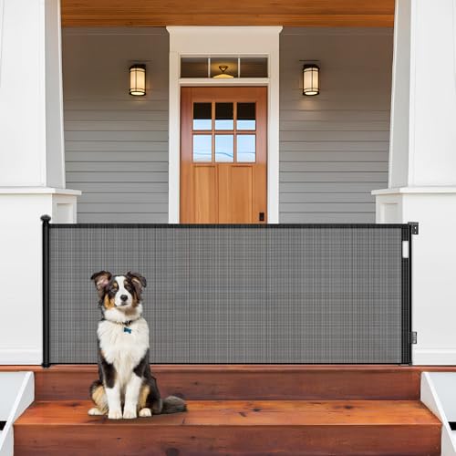 Ycozy Puerta Seguridad Bebé Extensibles para Nños y Perros 0-200 cm, Barrera Seguridad Bebé Retráctil para Escaleras y Pasillos, Interiores y Exteriores