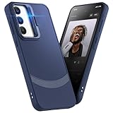 BEZ Funda para Samsung A55 5G, Carcasa Protección contra Caídas de Grado Militar a Prueba de Golpes, con Soporte Oculto, Delgada Funda Mate a Prueba de Golpes para Samsung Galaxy A55 5G, Azul.