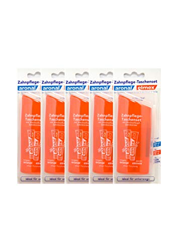 5x Aronal & Elmex tandverzorging tassenset - reisset, ideaal voor onderweg
