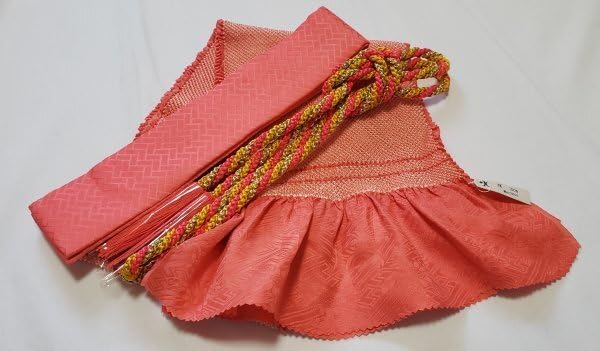 帯締め 帯揚げ 伊達襟 3点セット 総絞り ピンク系 お振袖に