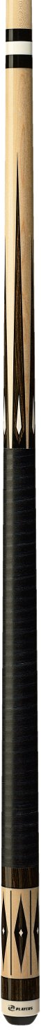Players G-3384 Graphic Natural with Zebrawood/Black/White Diamonds Cue, 21-Ounce