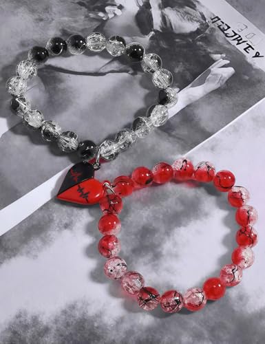 MIFX 1 set Couples Matching His and Hers Friendship Heart Bracelets Jewelry3