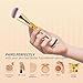 DUcare Foundation Brush Contour Bronzer Makeup Brush Double Ended Self Tanner Brush Sculpting Brush for Blending Liquid Powder Concealer Cream Cosmetics Blush Buffe