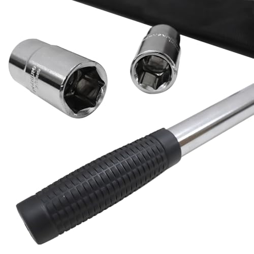 Image of 4 Way Lug Wrench 19 inch Lug Nut Wrench for Car Tire Iron Telescoping Wheel Lug Wrench Crv Lug Nut Remover Socket Wrenches 17mm 19mm 21mm 23mm Extended