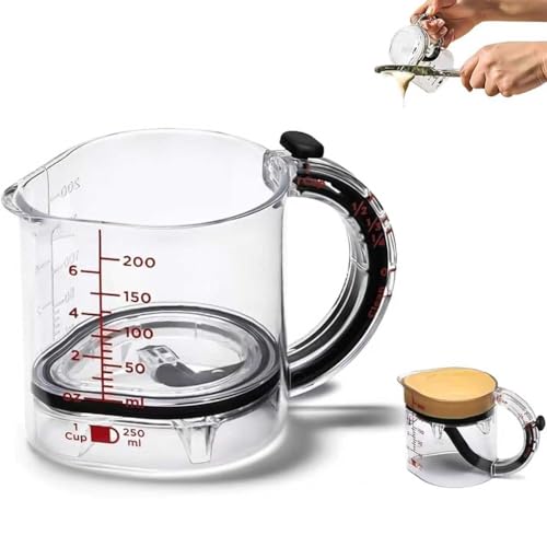 Comparison: Best Adjustable Measuring Cup 5 4-in-1 Adjustable Measuring Cup – Push Up Multi-Functional Measuring Cups with Scraper-Style Seal Base, Space-Saving Easy to Clean Design for Cooking & Baking Liquids and Dry Ingredients