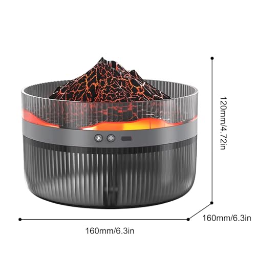 Volcano Diffuser Difusor aromático eléctrico 1000ml USB Negro miniatura 3