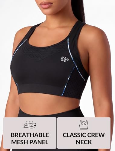 Image of Yvette Sports Bras for Women High Impact Support Racerback Sports Bra Plus Size No Underwire for Running Workout