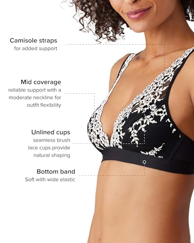 Image of Wacoal Women's Embrace Lace Lightly Lined Wire Free Mid Coverage Bralette, 852191