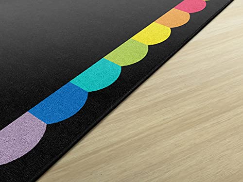 Flagship Carpets Rainbow Scallop Border Educational Area Rug for Kids Room, Children's Classroom, Play Carpet for Teaching and Playroom, 7'6" x 12' - Multicolor by Flagship Carpets - Image 4