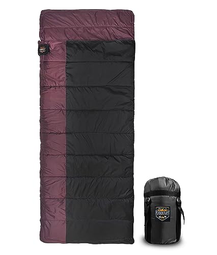 RhinoKraft Camping Sleeping Bag – 3 Season Warm & Cool Weather – Summer, Spring, Winter, Lightweight, for Adults & Kids – Camping Gear Equipment, Traveling and Outdoors
