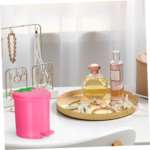 Caneca de basura de escritorio en forma de corazón, mini rosa miniatura 4