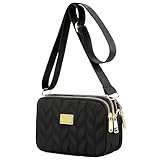 ModaZeal Ladies Crossbody Bag for Women Multi Pocket Shoulder Bags Small Handbags Women Nylon Cross Body Bags with Detachable Wide Strap