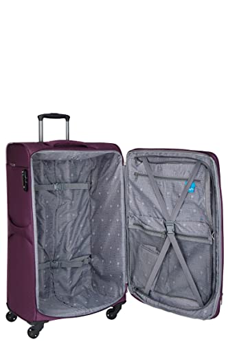 Alpine Suitcase/Luggage/Trolley 78 cm - 8 Wheels Eggplant3