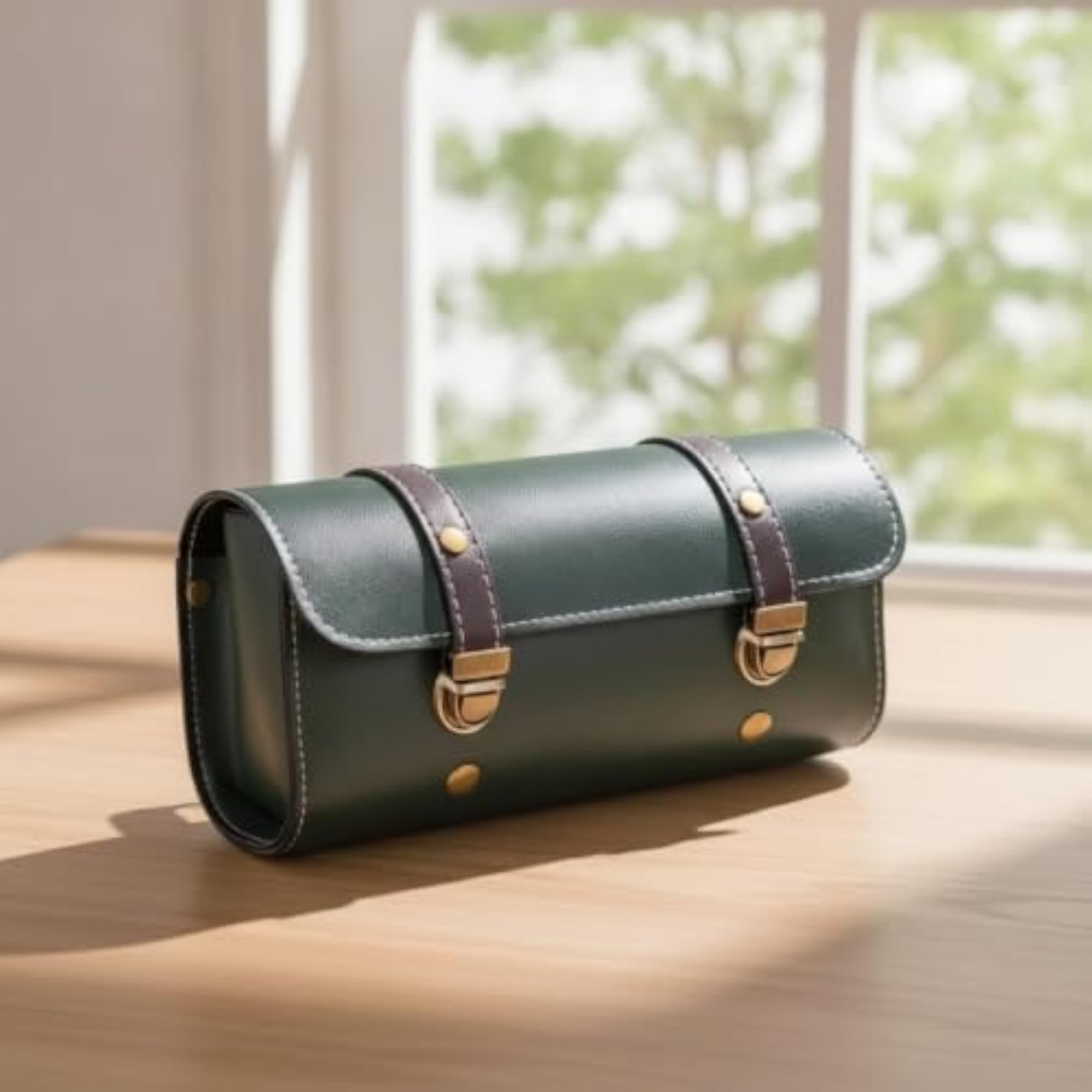 Vintage-Style Cylindrical Handlebar Bag, Retro Handlebar Bag
