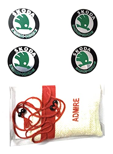 KarGide Car Wheel Aloy Alloy Center Hub Cap Sticker (56 mm Diameter) Emblem Monogram Badge Logo Decal Symbol (Colour-Green Chrome) with potli perfume compatible with F-abia S-koda O-ctavia R-apid S-uperb L-aura y-eti k-aroq