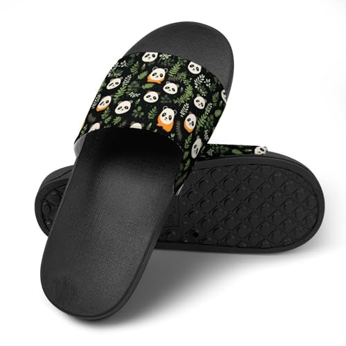 Panda Head Pattern Cute House Sandals Non-Slip Bathroom Slippers Beach Summer Shoes for Men Women4