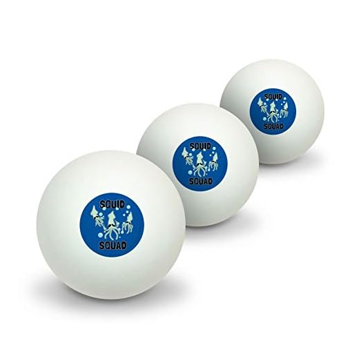 GRAPHICS & MORE Squid Squad Ocean Aquatic Funny Humor Novelty Table Tennis Ping Pong Ball 3 Pack