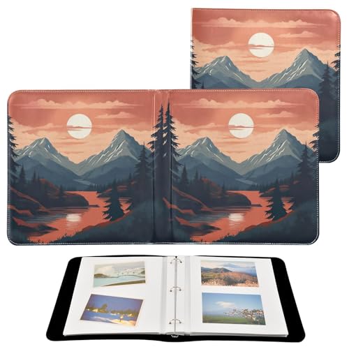 Álbum de Fotos Adhesivo Pega tú Mismo Scrapbook Vintage Paisaje Montaña, Encuadernador de 3 Anillos, 40 Páginas 8x10 para Recuerdos miniatura 2