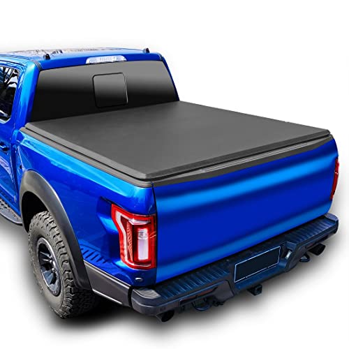 Fixxpertise Soft Tri-Fold Truck Bed Tonneau Cover Fits for Ford Ranger 2019-2022 5FT Truck Bed, New Body Style, Styleside 5 Feet Bed