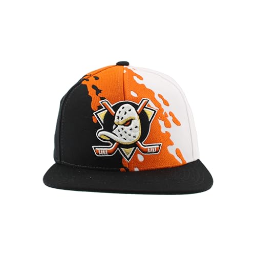 Image of ZHATS NHL Unisex-Adult NHL Officially Licensed Adjustable Snapback Hat Flat Bill Z11 Retro Paintbrush