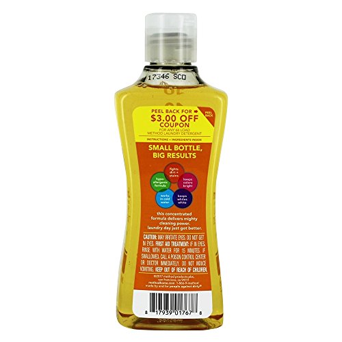 Method - Laundry Detergent 4x Concentrated 10 HE Loads Tough On Dirt + Stains Ginger Mango - 8.1 fl. oz. - image 3