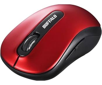 バッファロー 2.4Ghzワイヤレスマウス BlueLED光学式/静音/5ボタン DPI切り替えタイプ（レッド）BSMBW320シリーズ BSMBW320RD n5ksbvb 2.4Ghzワイヤレスマウス BlueLED光学式/静音/5ボタン DPI