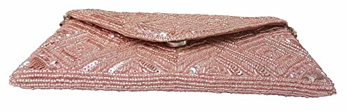 Image of DUCHESS Women's Hand Embroidered Envelope Clutch -Bridal Ethnic Traditional Casual Purse /Clutch /Handbag (23 L x 2.5 W x 13H cm)