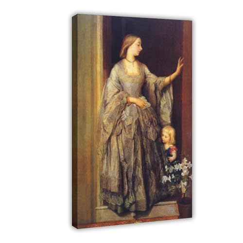 Impression sur toile Lady Margaret Beaumont par Watts - Cadre 30x45 cm
