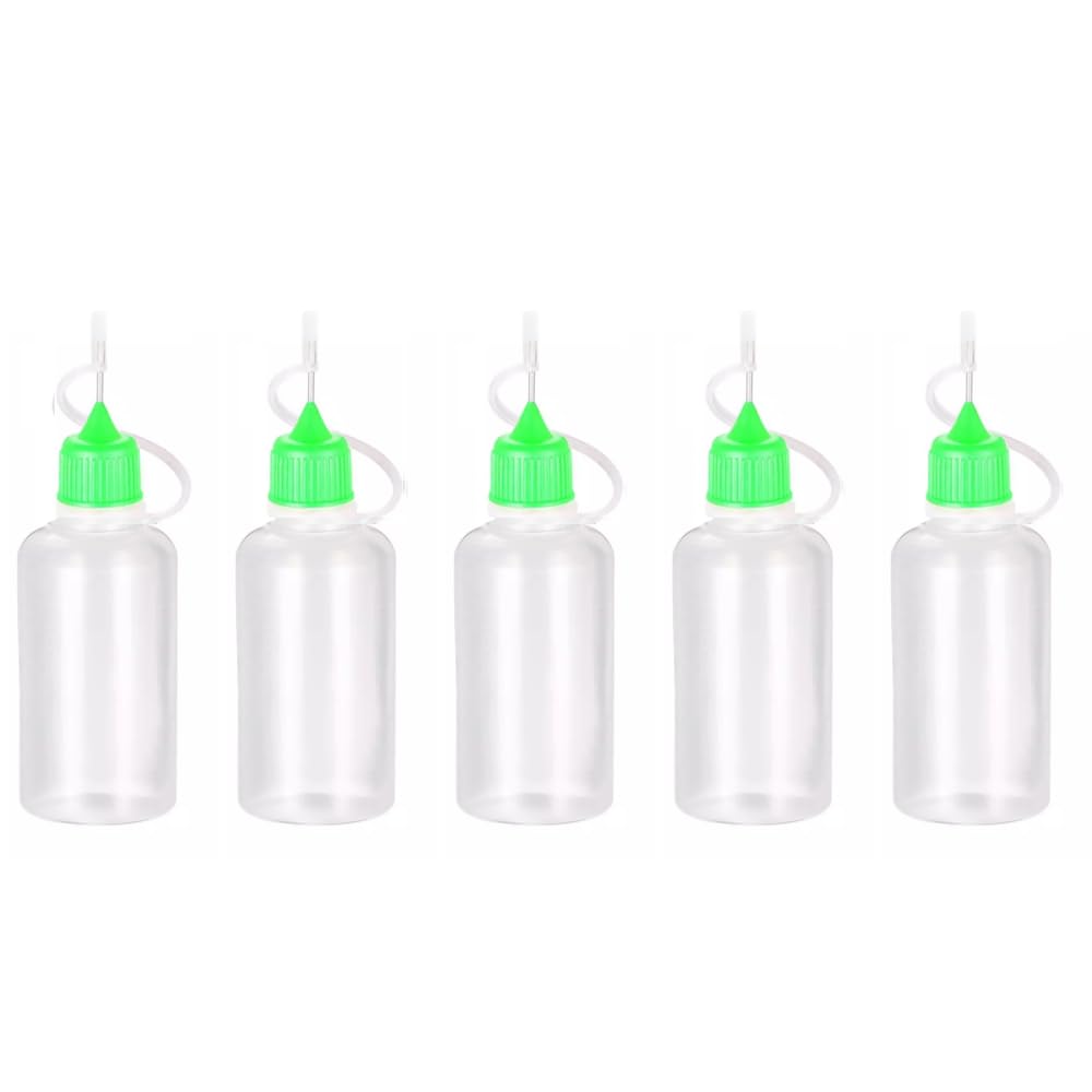Wizard Vapes Green 5 X Empty Plastic Squeezable Liquid Dropper Filling Bottles E-Juice Quiling Oil Needle Tip Ldpe (, 30Ml)