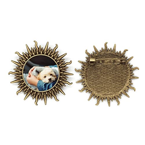 Broche en métal photographie animalière de chat mignon pour veste