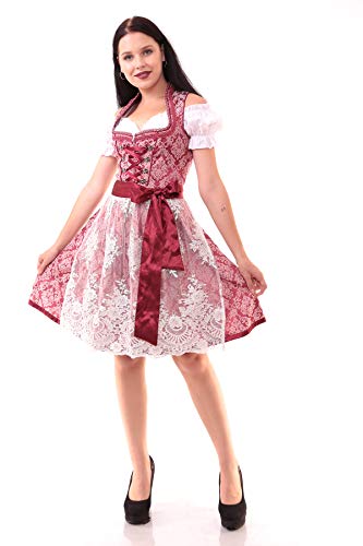 lifos 0625 WEINROTE Dirndl Germandress 3Tlg. Oktoberfest Gr.34 bis 52 (34) Cover