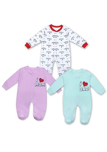 Image of TINYO Boy's Self Design Regular Fit Sleepsuit for Baby Kids
