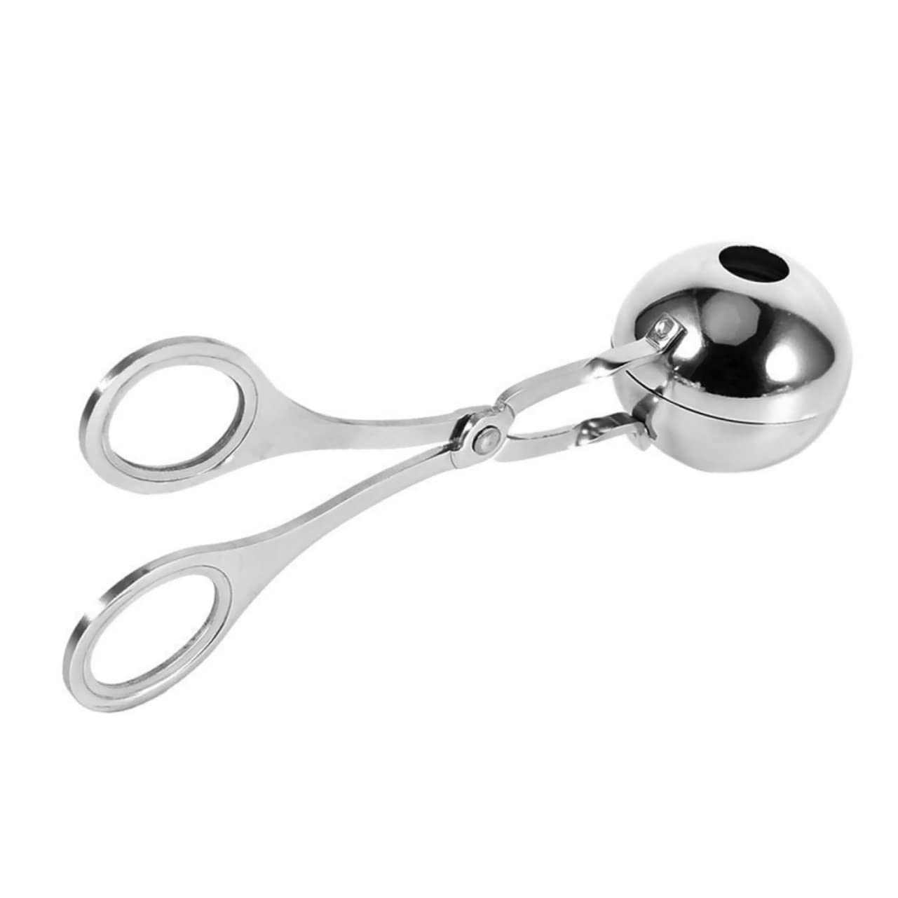 GRIRIW 2pcs Practical Stainless Steel Meat Baller Tool for Cooking Meatball Maker for Easy to Use Kitchen Utensils for Sized Meatballs