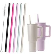 Reusable Silicone Straws for Stanley/Simple Modern 40 oz Tumbler, 12.2 Inch Extra Large Rubber Dr...
