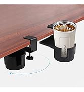 Desk Cup Holder 180° Rotating Under Table Cup Holder Anti-Spill Water Bottle Stand Coffee Mug Sto...