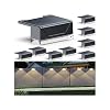 Solar Fence Lights Outdoor，3000/4000/6000K 3 Mode Fence Light Solar Powered