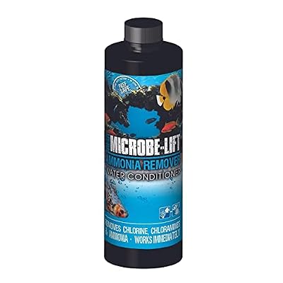 MICROBE-LIFT Ammonia Remover for Fish Tanks, Aquarium Water Conditioner for Freshwater and Saltwater, Ammonia Neutralizer and Detoxifier, Removes Chlorine and Chloramine, 16oz