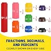 Aizweb Interlocking Fraction Manipulatives Cubes-Fraction Tiles Blocks,Equivalency Percent Decimals Cubes,Math Games Activity for Elementary Kids,Fraction Learning Tools Homeschool Classroom Supplies