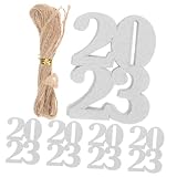 Ciieeo 40Pcs Glitter Graduation Picks Elegant Party Decoration Tags for Graduation Year Celebrations Glitter for School Events Giving