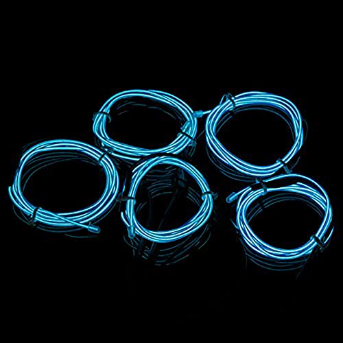 Lychee® 5*1 Metre Neon Light El Wire W/ Battery Pack For Parties, Halloween Decoration (Blue) #TOP1