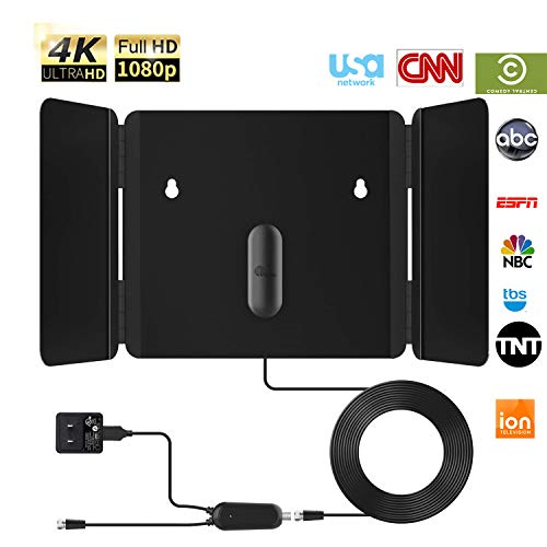 1byone TV Antenna 2020 [Newest] 4K 1080P Foldable HD Digital Indoor Support All