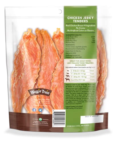 Waggin' Train Limited Ingredient, Grain Free Dog Treat; Chicken Jerky Tenders - 18 Oz. Pouch #TOP1