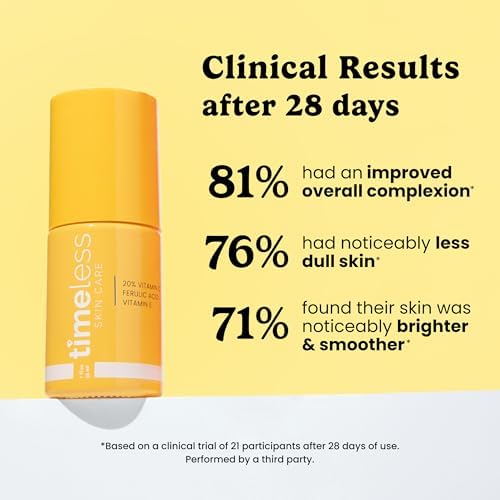 Timeless 20% 비타민 C + E 페룰산 세럼, 항산화 물질, 29.6ml(1온스) — 사진 3