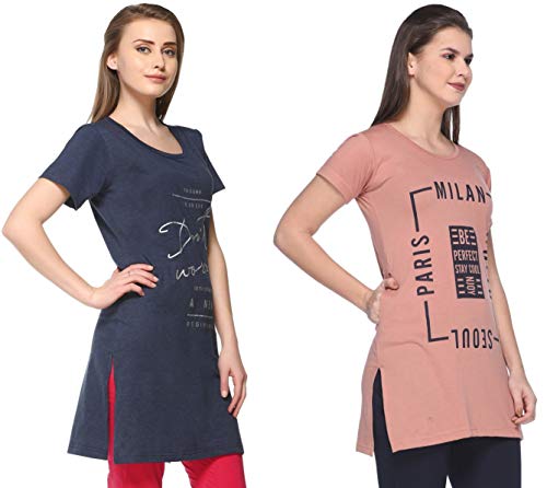 Image of In Love Women's Plus Size Cotton Printed T-Shirt with Pocket - Combo Pack of 2