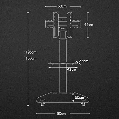 Soporte móvil para TV robusto con almacenamiento miniatura 2