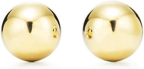 TGP 18K Gold Plated Ball Stud Earrings 10mm, Hypoallergenic Gold Ball Earrings for Women - Image 2